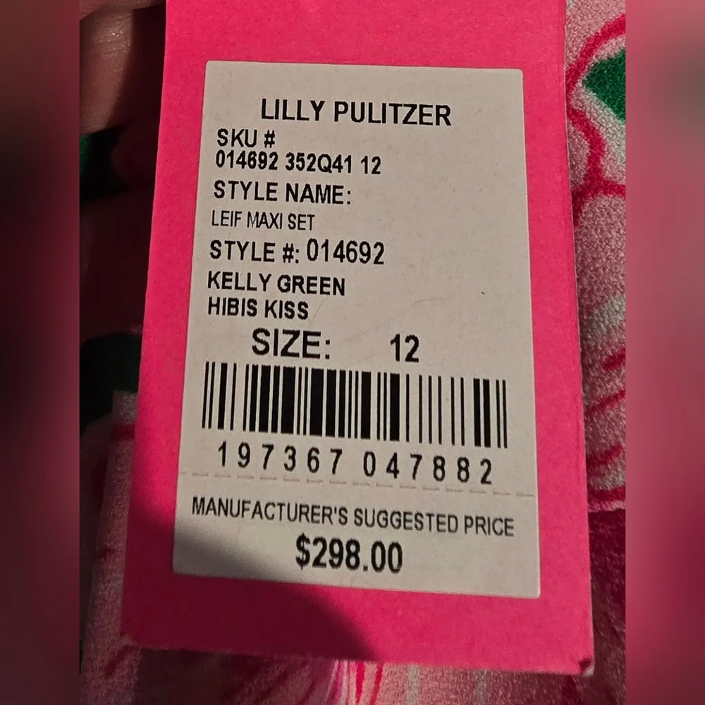 Lilly Pulitzer Leif Maxi Set In Hibis Kiss Size 12 NWT - Picture 11 of 13